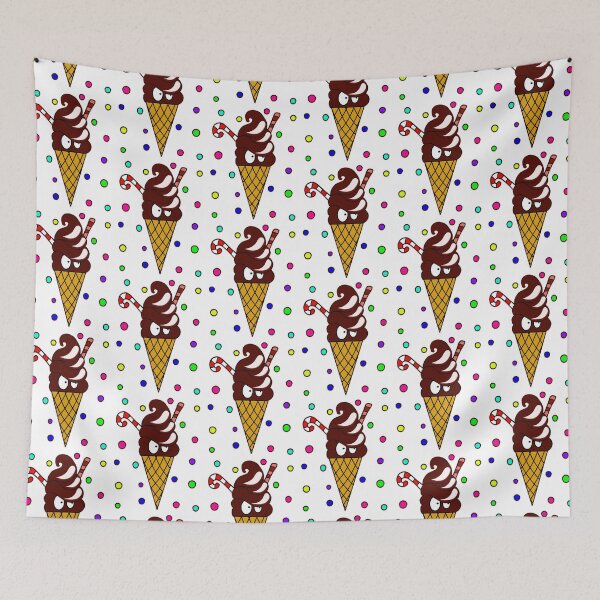 Item preview, Kawaii Christmas Chocolate Ice Cream Illustration designed and sold by vineeth.