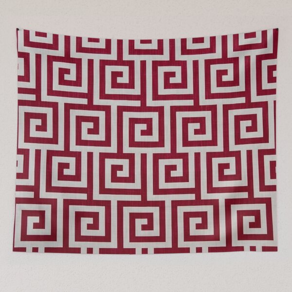 Item preview, Red Geometric Maze Pattern designed and sold by africanvisuals.
