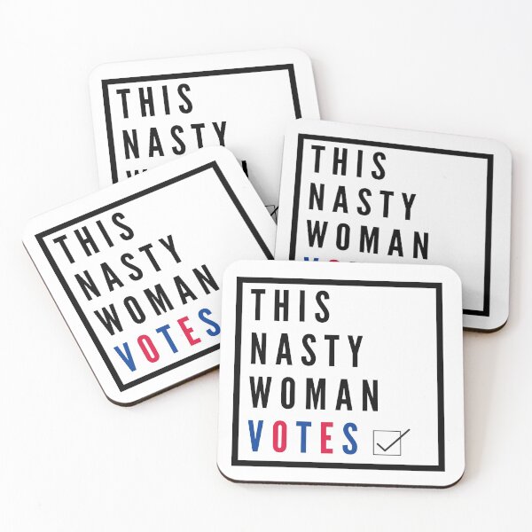 Item preview, This nasty women votes usa check print designed and sold by ShopSpot.