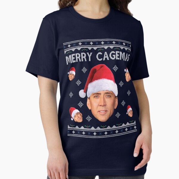 Item preview, Merry Cagemas Christmas Nicolas Cage Knit designed and sold by Nova5.