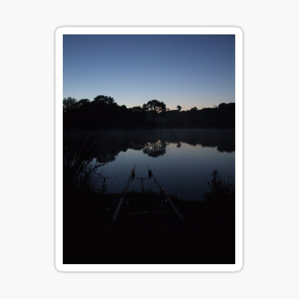 Carp Fishing at Dawn Sticker