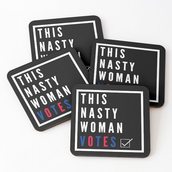 Item preview, This nasty women votes usa check print designed and sold by ShopSpot.