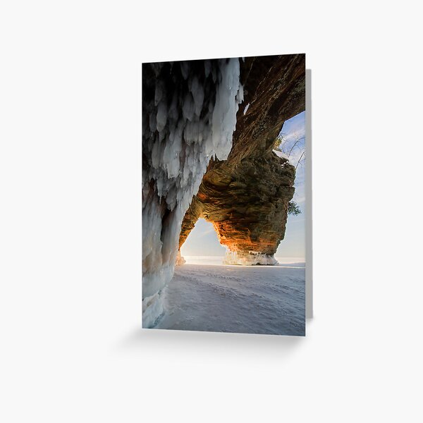 Ice and Fire, Apostle Islands, WI Greeting Card