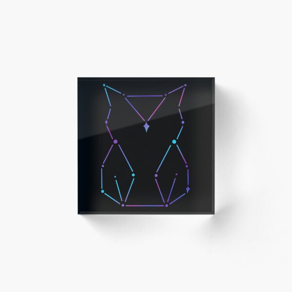 Galaxy Owl Acrylic Block