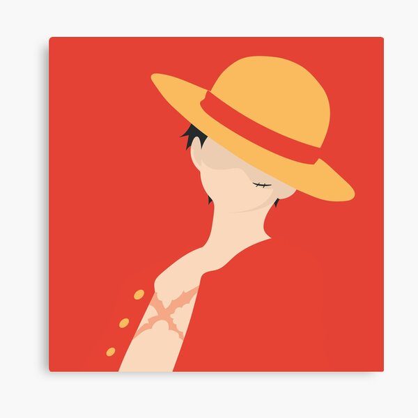 One Piece Luffy Minimaliste Impression sur toile