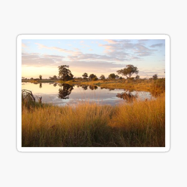 Vista previa del artículo con la obra «Río tranquilo en Safari en Sudáfrica», diseñado y vendido por KarenZuk.