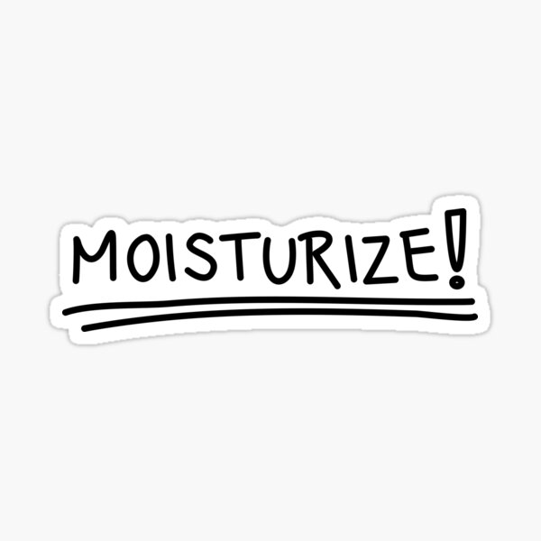 Handwritten Moisturize Text Sticker