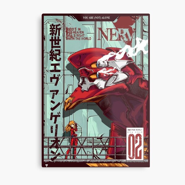 Evangelion Unit 2 Artwork Metal Print