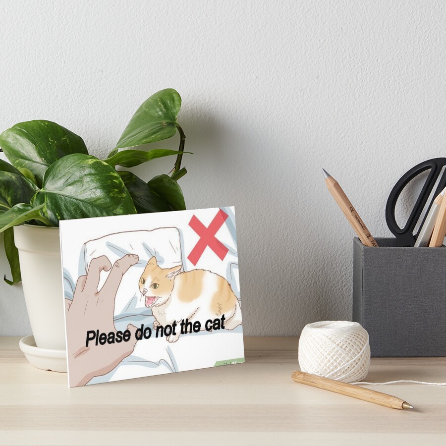 "Please Do Not The Cat Meme " Art Board Print for Sale by cnon626 Redbubble