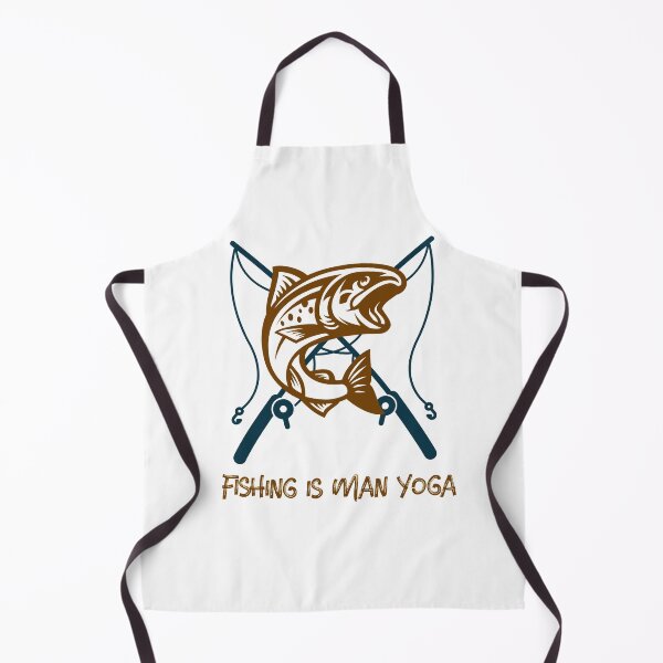 Item preview, Fishing is Man Yoga designed and sold by LidaRayArt.