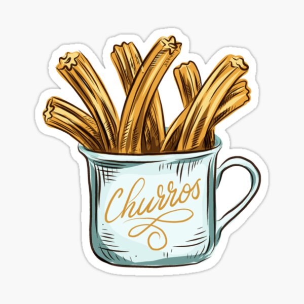 Cute Cup of Churros Sticker