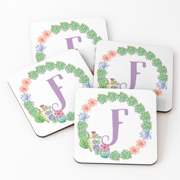 Item preview, Personalized Succulent Cactus Monogram Initial F designed and sold by TheFamilyVan.