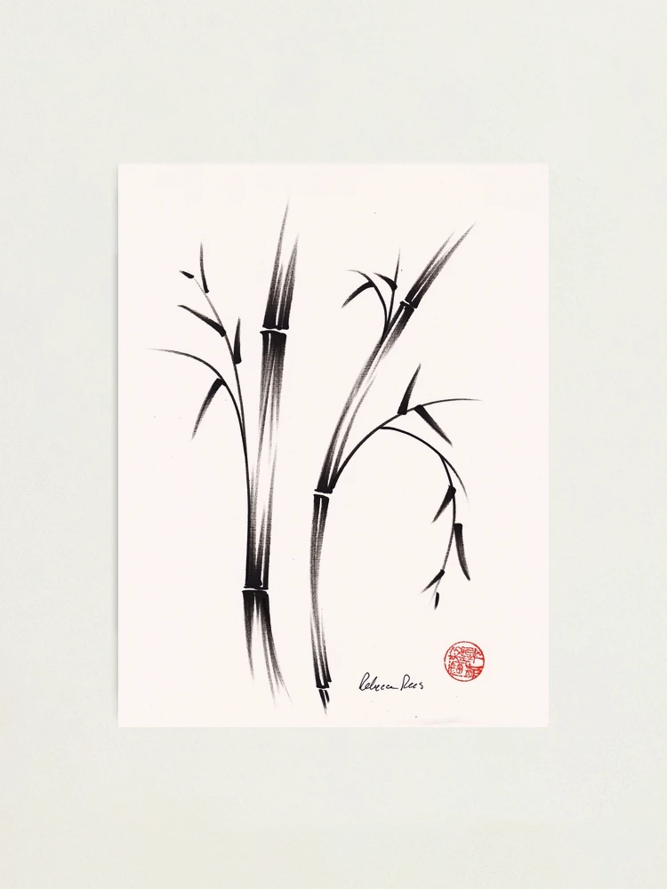 Gentle Soul Chinese japanese ink brush pen painting Photographic