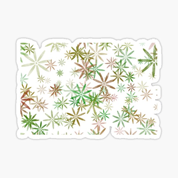 Item preview, Green and ocher flowers designed and sold by BV-creas.