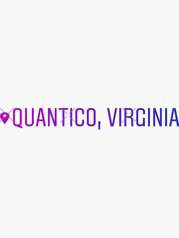 "BAU "Quantico, Virginia" Location Tag Print" Sticker by TopTrendNow