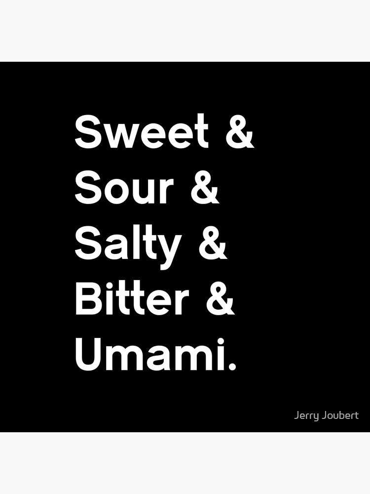 the-five-basic-taste-sweet-sour-salty-bitter-and-umami-poster-by