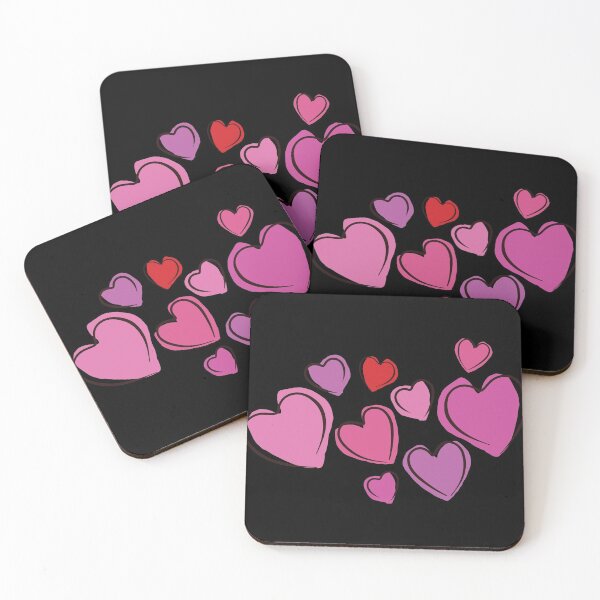 Item preview, Hear Hearts Love Lovers lips lips kiss kiss kiss pink hearts designed and sold by Aniyah.