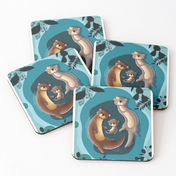 Artikelvorschau, Otter Familie entworfen und verkauft von Brushstroke23.