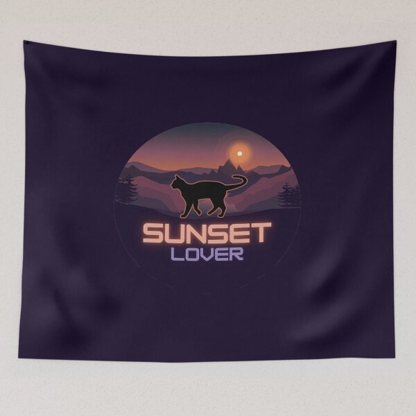 Item preview, Cat sunset lover designed and sold by Funtastic-GOODS.