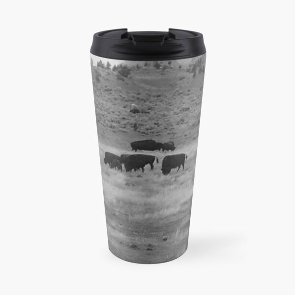 Wild Bison in Yellowstone Travel Mug