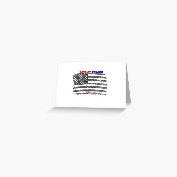 Patriot Prayer American Flag Greeting Card For Sale By Diogo88 Redbubble