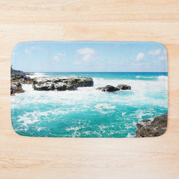 Item preview, Blue Ocean Waves Teal Hawaii Kauai Island Summer Beach designed and sold by Angie Menegay.
