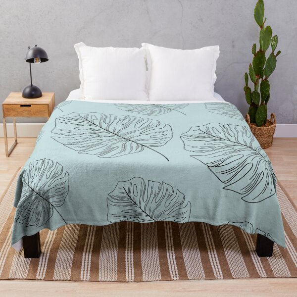 Item preview, Light Blue Leaves Pattern designed and sold by creative-boo.