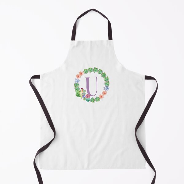 Aperçu de l'œuvre Personnalisé Succulent Cactus Monogramme Initial U créée et vendue par TheFamilyVan.