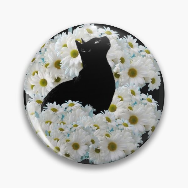 Artikelvorschau, Katze in Blumen. entworfen und verkauft von blackcatdream.
