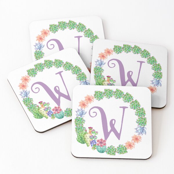 Item preview, Personalized Succulent Cactus Monogram Initial W designed and sold by TheFamilyVan.