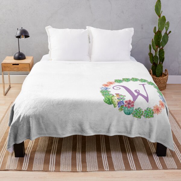 Item preview, Personalized Succulent Cactus Monogram Initial W designed and sold by TheFamilyVan.