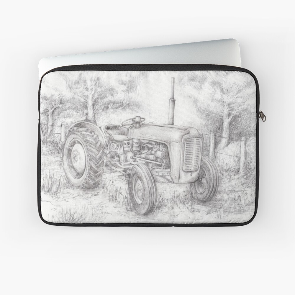 Massey Ferguson 35 tractor drawing Laptop Sleeve