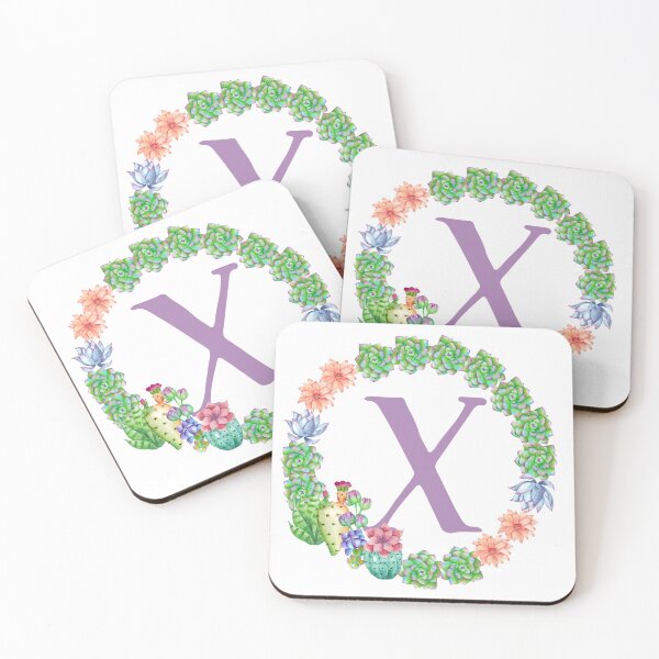 Item preview, Personalized Succulent Cactus Monogram Initial X designed and sold by TheFamilyVan.