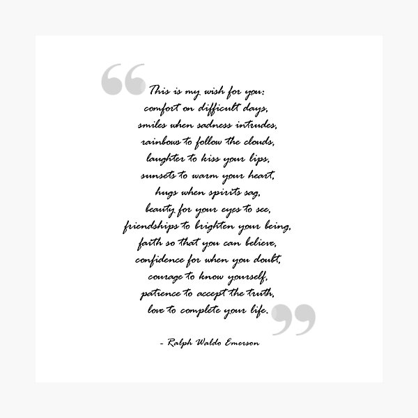 Item preview, Ralph Waldo Emerson This is my Wish Quote designed and sold by HeatherMoonArt.