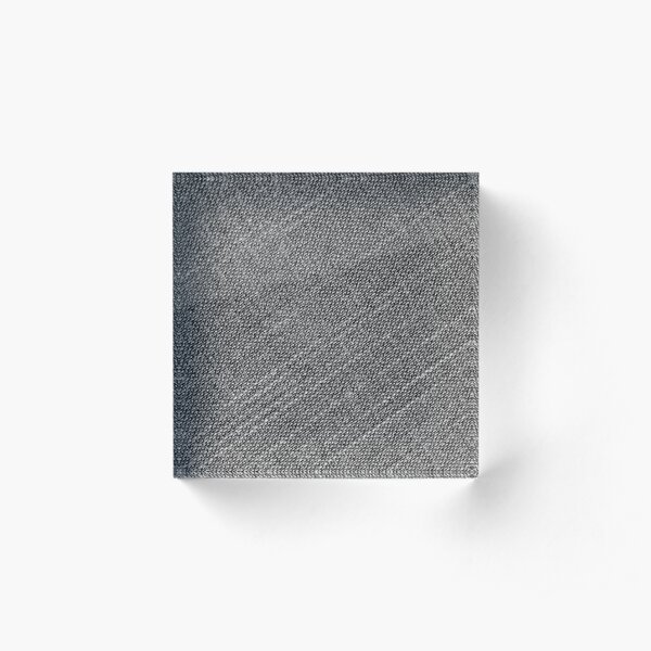 Grey Fabric Texture Acrylic Block
