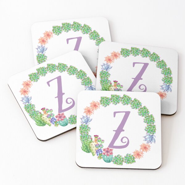 Item preview, Personalized Succulent Cactus Monogram Initial Z designed and sold by TheFamilyVan.