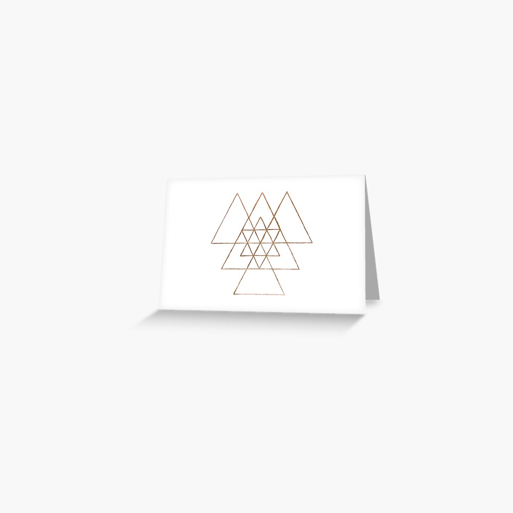 Golden Triangles Greeting Card
