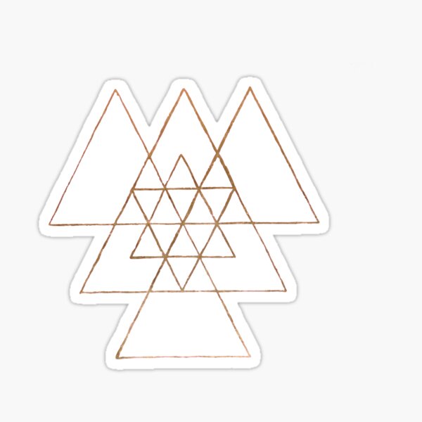 Golden Triangles Sticker
