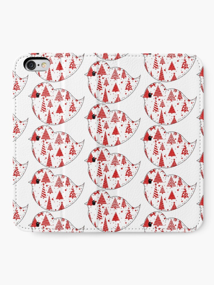 Alternate view of Christmas Robin and Friends iPhone Wallet