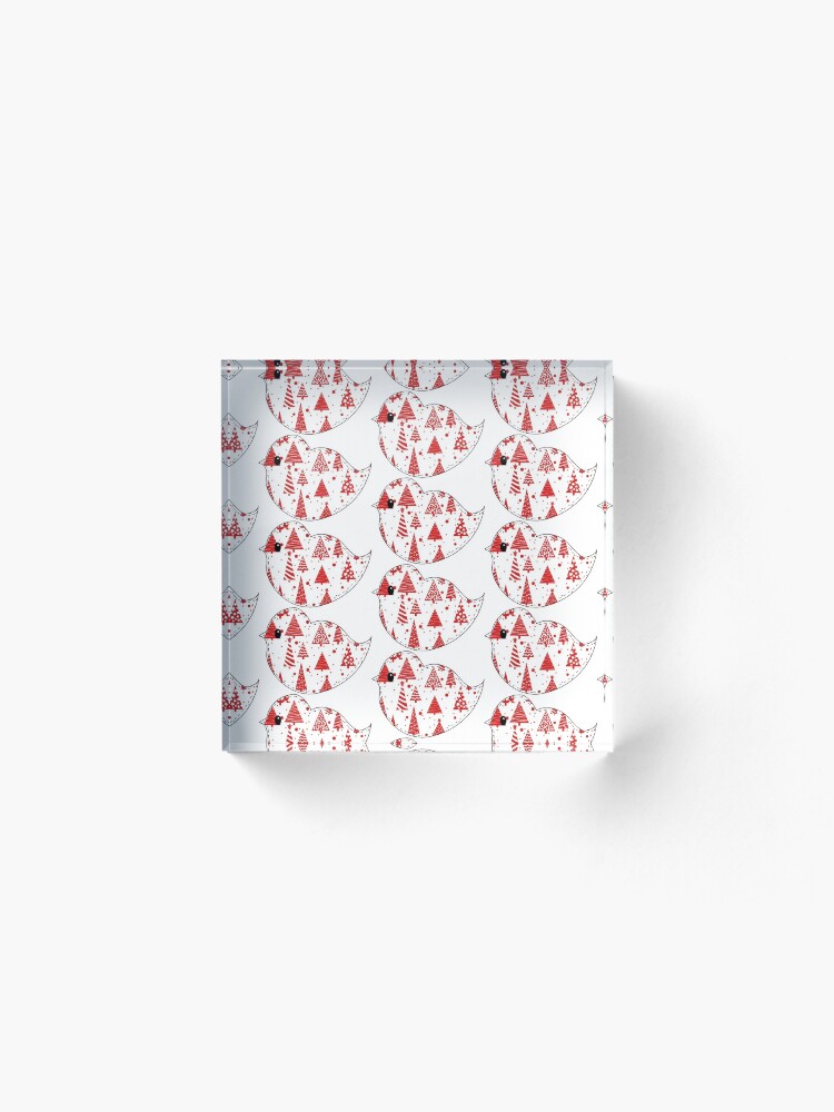 Alternate view of Christmas Robin and Friends Acrylic Block