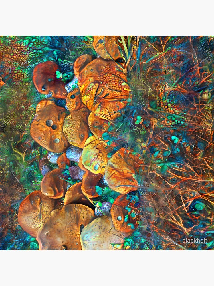 Abstract digital painting of extraterrestrial flowers by blackhalt