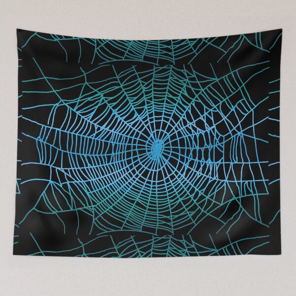 Item preview, Spider web in light blue black for darkly sweet Goth - Halloween gifts designed and sold by MadandMean.