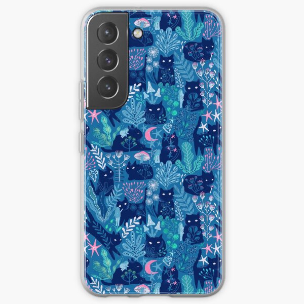 Anna and Misha cat - Meowgical friends. Fairy magic night cats and nymphs Samsung Galaxy Soft Case