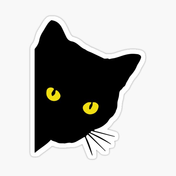 Peeking Cat Sticker