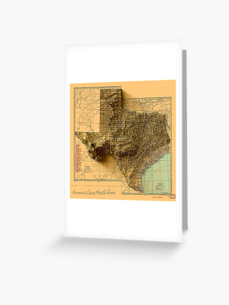 Texas Map Watercolor Note Cards Set of 10 with Envelopes Blank