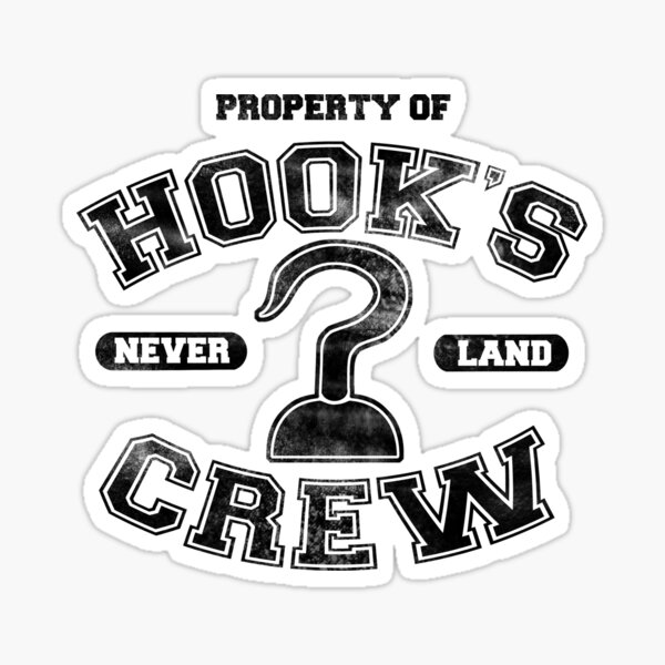 Custom 4x3.5 Captain Hook Vinyl Decal Sticker Pirate Neverland