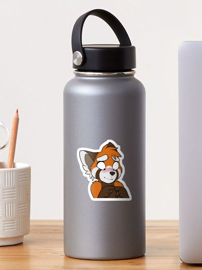 Thumbnail 1 of 3, Sticker, Red Panda Blush designed and sold by GatorBites.