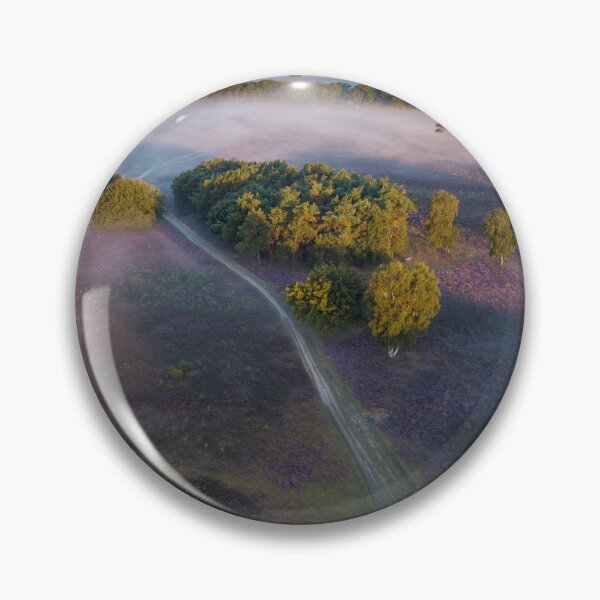 Item preview, Foggy morning above purple heathland in the Netherlands designed and sold by michieldros.