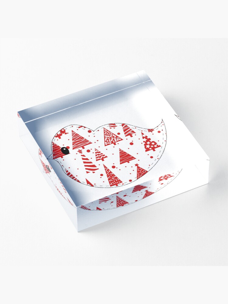 Alternate view of Christmas Robin Acrylic Block