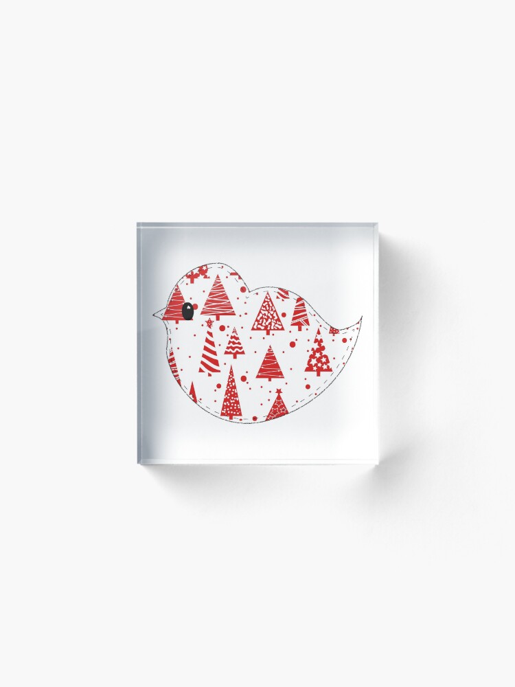 Alternate view of Christmas Robin Acrylic Block